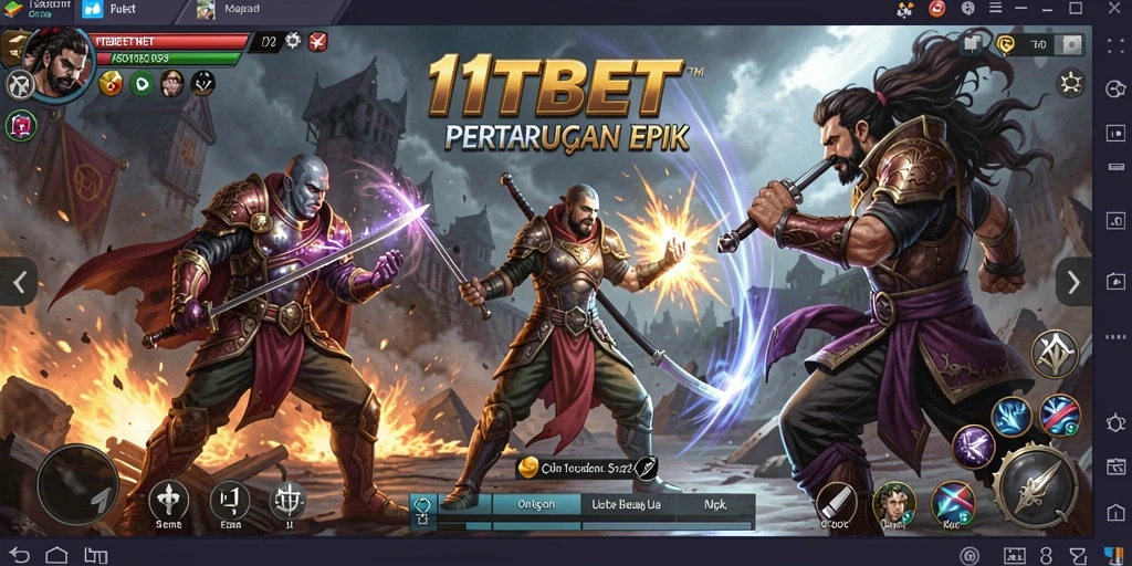 Tangkapan layar gameplay seru dari 11TBET dalam aksi pertarungan.