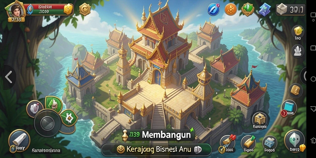 Tangkapan layar menunjukkan antarmuka permainan Tycoon yang menarik.
