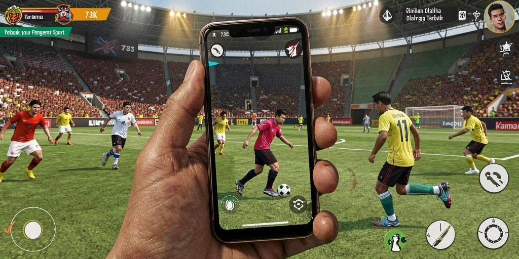 Tampilan gameplay menarik dari 73K dengan berbagai cabang olahraga.