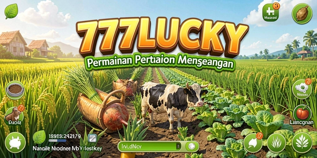 Tampilan menarik dari gameplay pertanian di 777LUCKY.