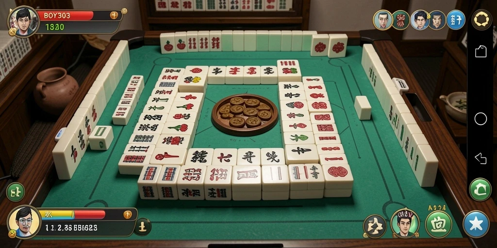 Tampilan gameplay Mahjong yang seru dan interaktif di BOY303.