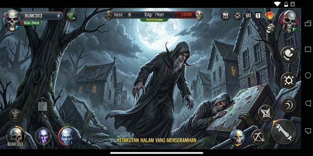Gameplay seram BUMI303 dengan atmosfer yang menyengat.