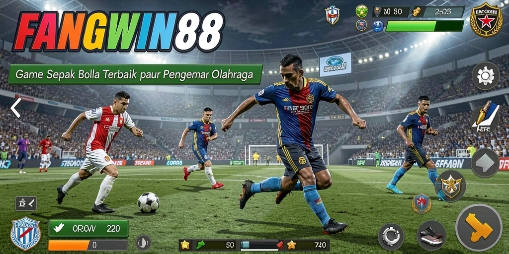 Screenshot gameplay FANGWIN88 yang penuh aksi di lapangan.
