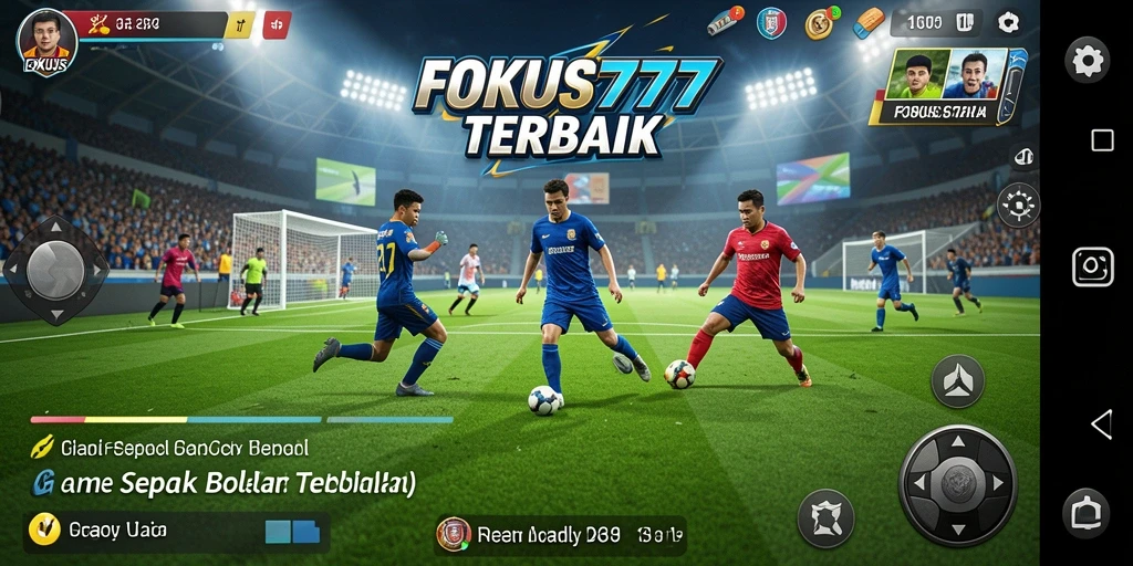Tangkapan layar FOKUS777 menampilkan aksi seru di lapangan sepak bola.
