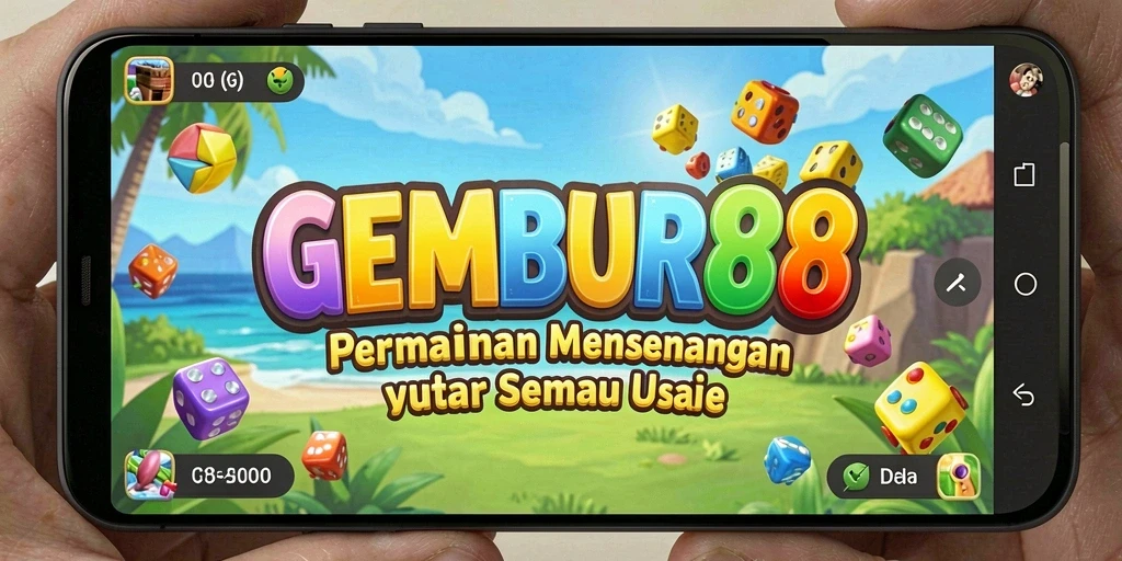 Tampilan gameplay puzzle yang seru dan menantang di GEMBUR88.