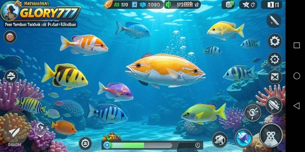 Tangkapan layar gameplay GLORY777 yang menyenangkan dan penuh aksi Tembak Ikan.