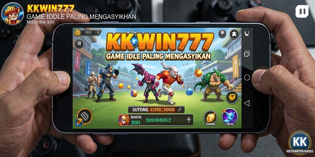 Screenshot gameplay KKWIN777 menampilkan keseruan membangun kerajaan Idle.