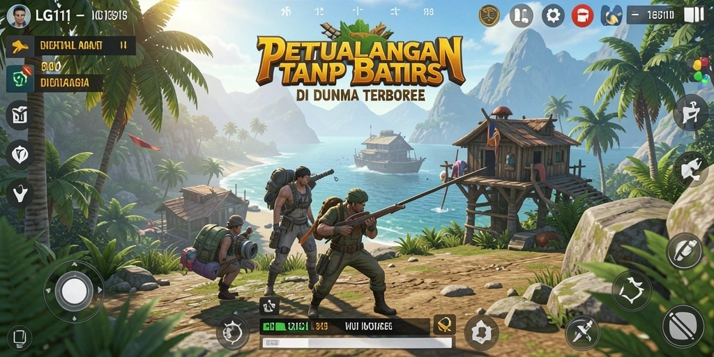 Gameplay LG111 menampilkan petualangan di dunia terbuka yang spektakuler.