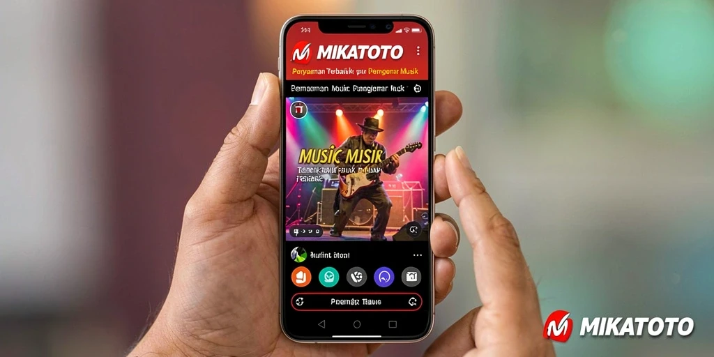 Screenshot gameplay MIKATOTO dengan tampilan interaktif dan lagu.
