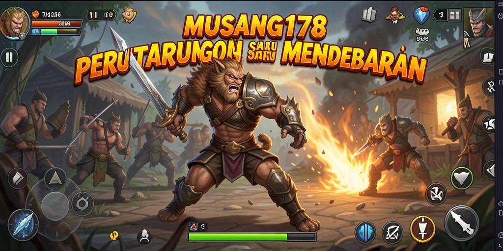 Tampilan gameplay MUSANG178 yang penuh aksi dan pertarungan seru.