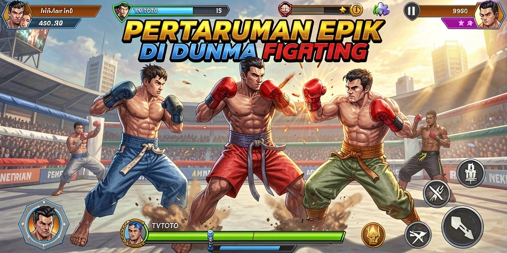 Tampilan gameplay Fighting yang seru dan mendebarkan dari TVTOTO.